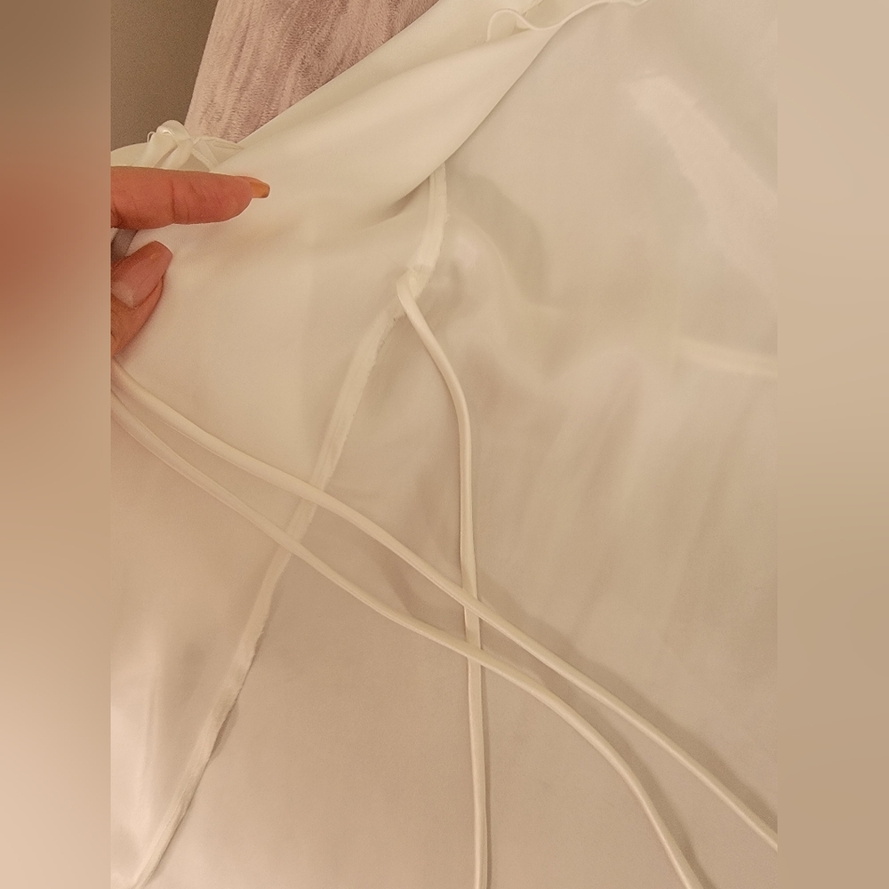 ✨ Luxury White Ivory Robe Size S - Picture 7 of 9